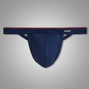 2(X)IST Sliq Micro Men's Y-Back Thong Underwear. Navy. Medium. New. Gym. Sexy.